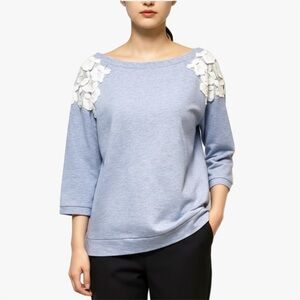 Alexia Admor Lace Detail Sweatshirt Sz S